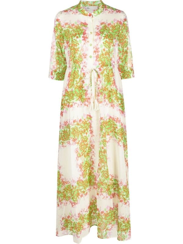 Tory Burch floral-print Cotton Shirt Dress - Farfetch