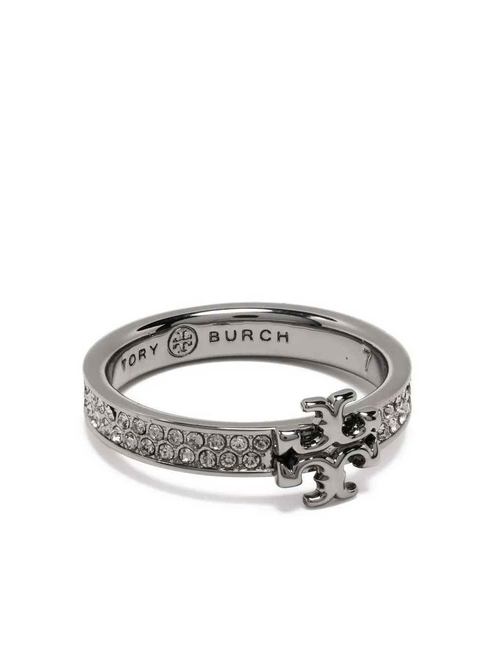 

Tory Burch logo-plaque ring - Silver