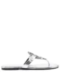 Tory Burch Miller logo-plaque sandals - Grey