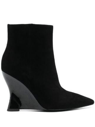 Tory burch discount black wedge boots