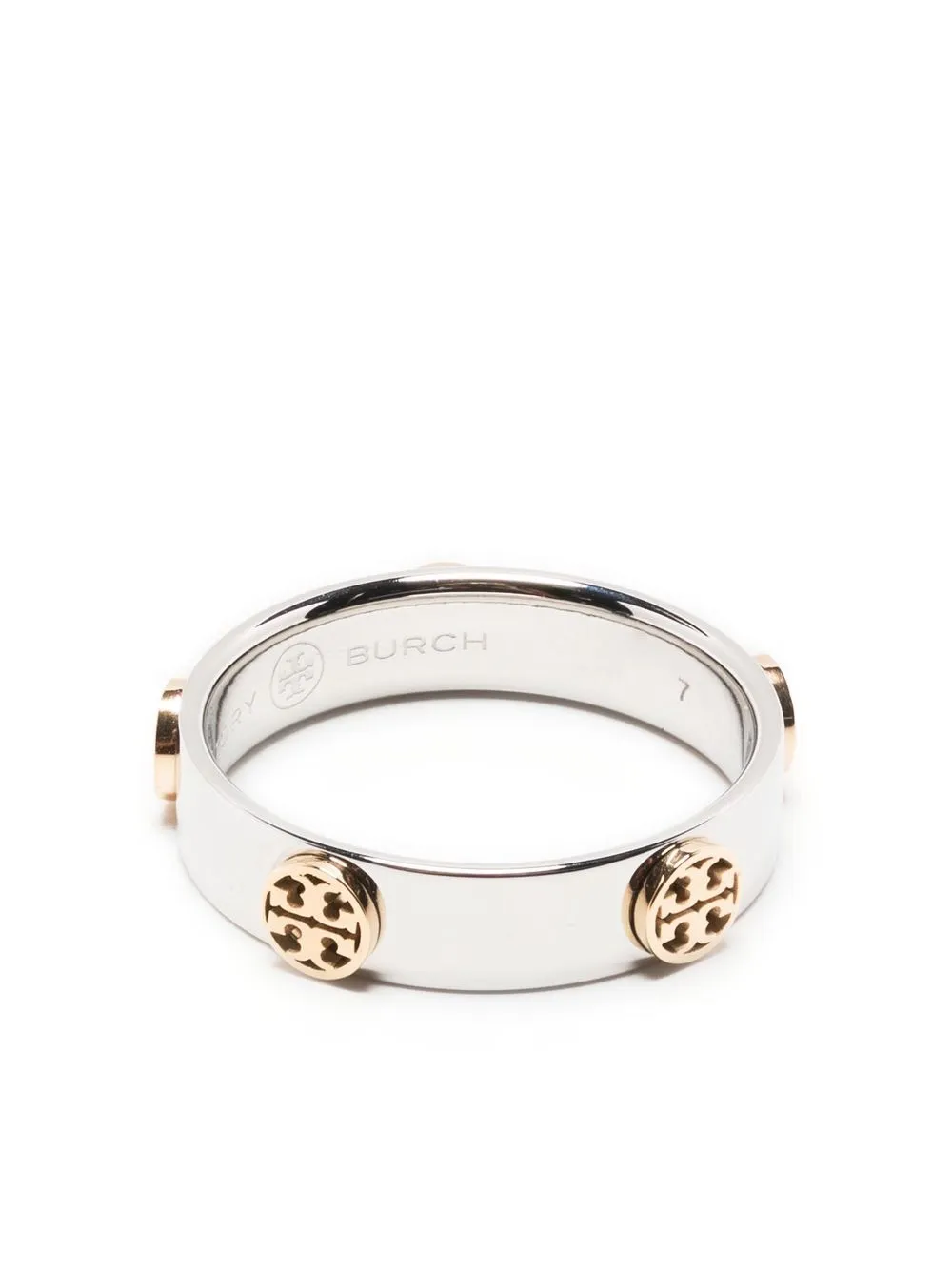 

Tory Burch logo-plaque ring - Silver