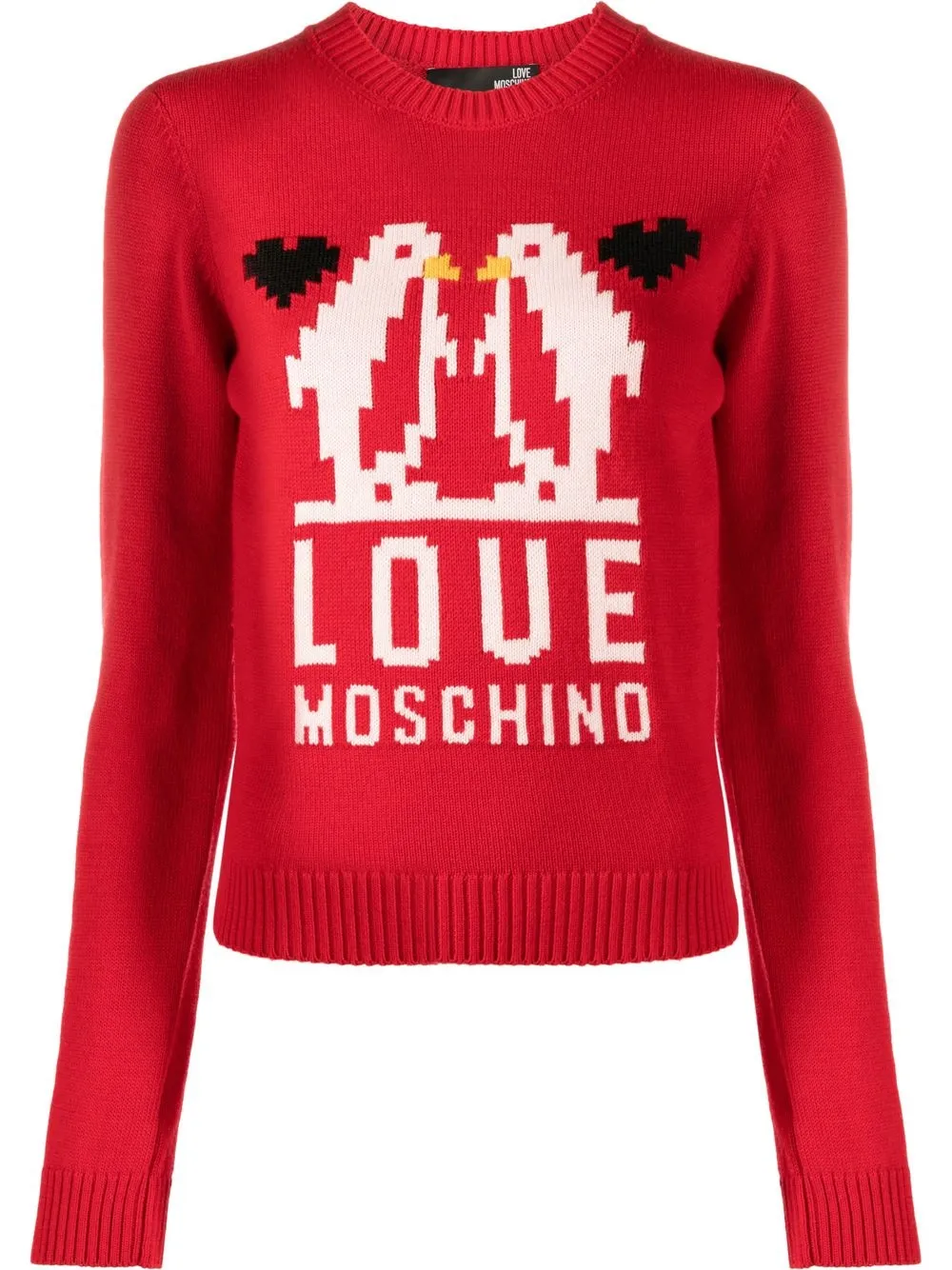 

Love Moschino long-sleeve knitted jumper - Red