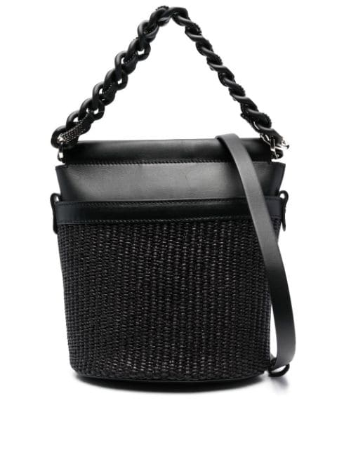 Fabiana Filippi logo-patch leather bucket bag