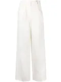 Fabiana Filippi transparent-leg loose-fit trousers - White