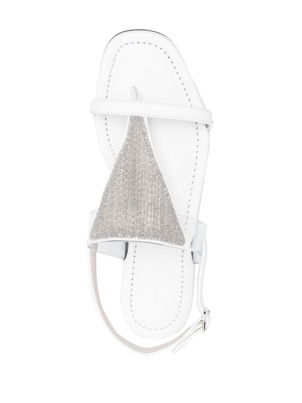 Shop Fabiana Filippi 15mm Open-toe Leather Sandals In White