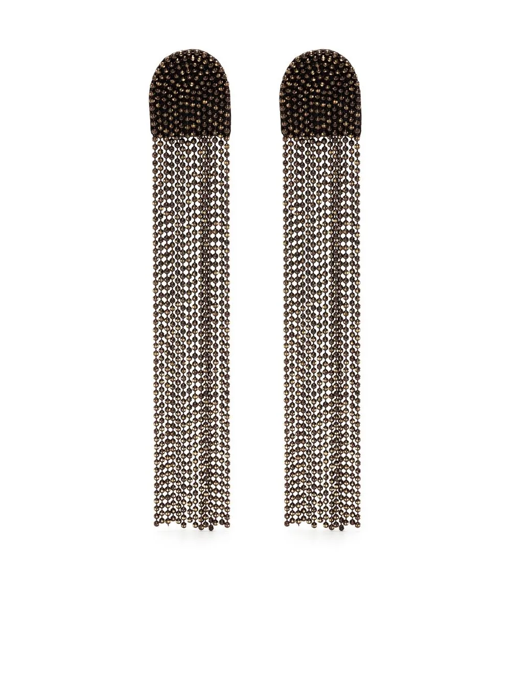 Fabiana Filippi Fringed Shiny Earrings In Gold