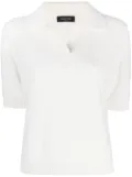 Fabiana Filippi sequin-embellished knitted polo top - White