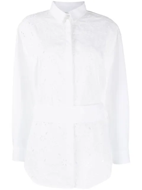 Fabiana Filippi perforated belted-waist shirt