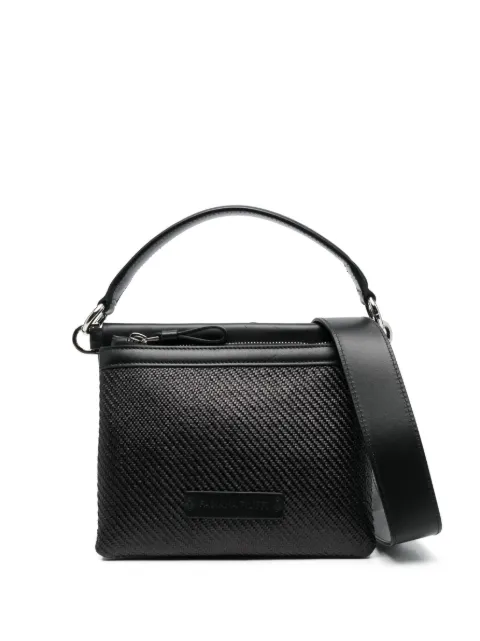 Fabiana Filippi bolsa crossbody con parche del logo y ribete de cuero