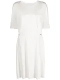 Fabiana Filippi drawstring-waist cotton T-shirt dress - Neutrals