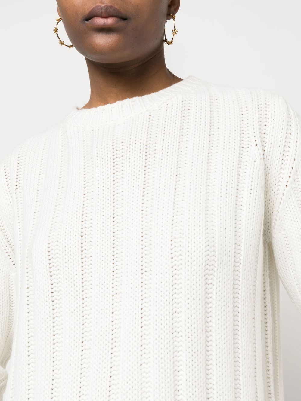 Shop Fabiana Filippi Cashmere Crew-neck Jumper In White