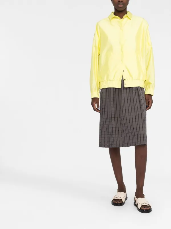 Fabiana Filippi Satin button-up Jacket | Yellow | FARFETCH LB
