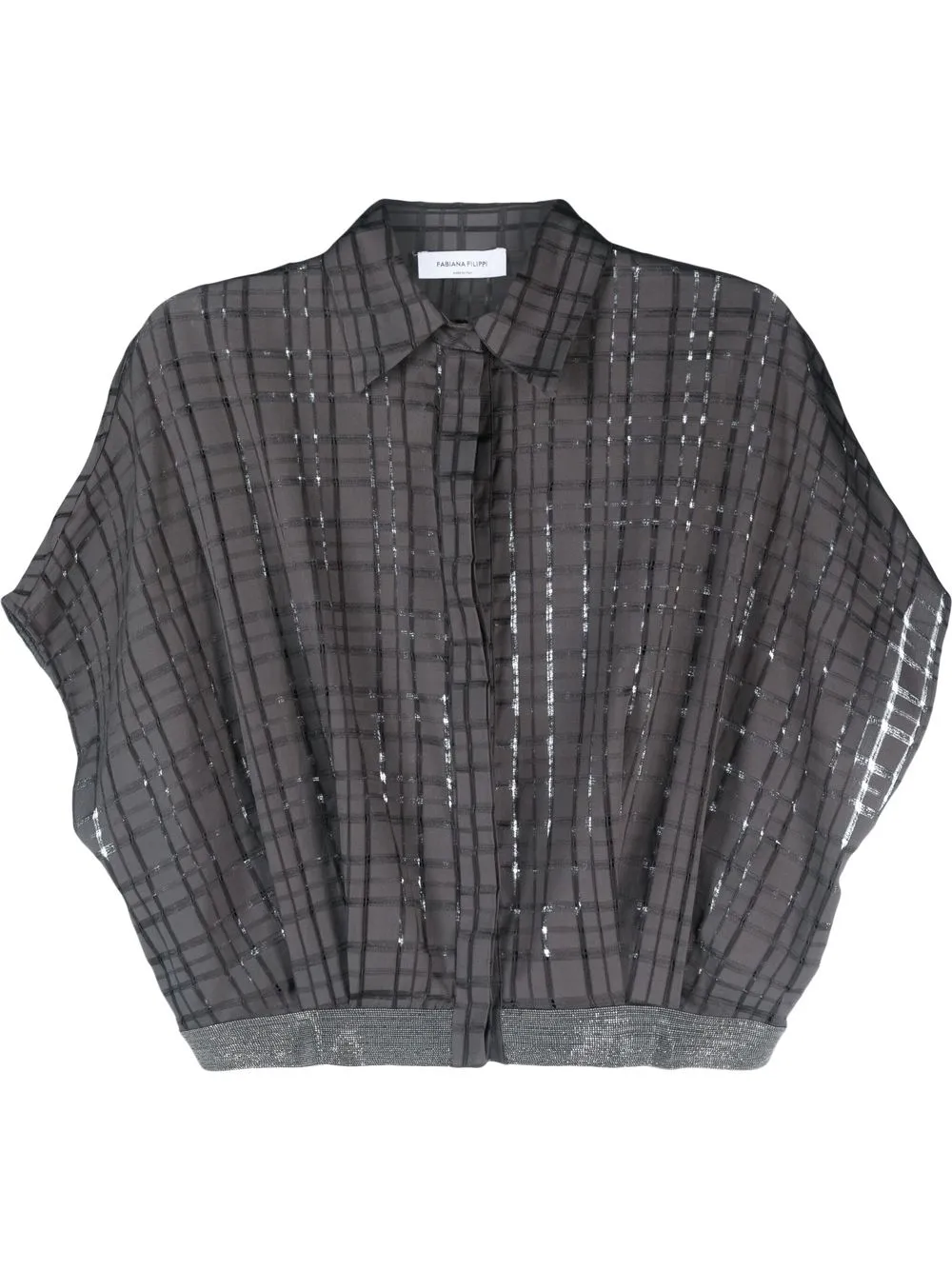 

Fabiana Filippi plaid-check print shirt - Grey