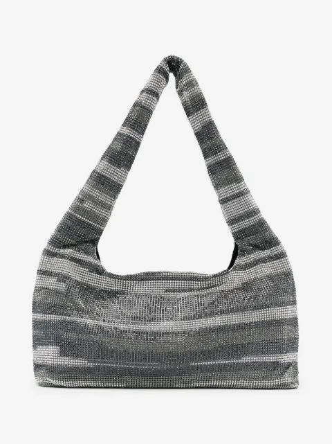 Kara Armpit crystal-embellished mesh bag