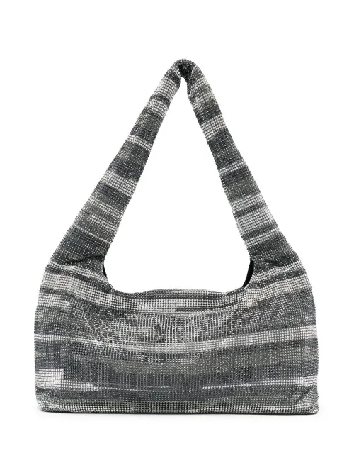 Sac Armpit en mesh à ornements en cristal - Kara - Modalova