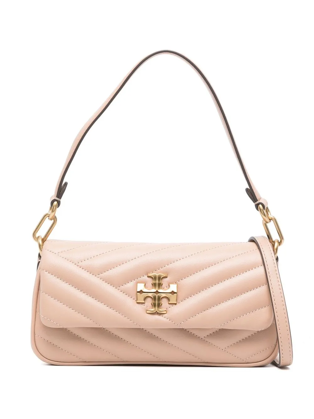 Tory Burch Logo-plaque Matelassê Shoulder Bag In Pink | ModeSens