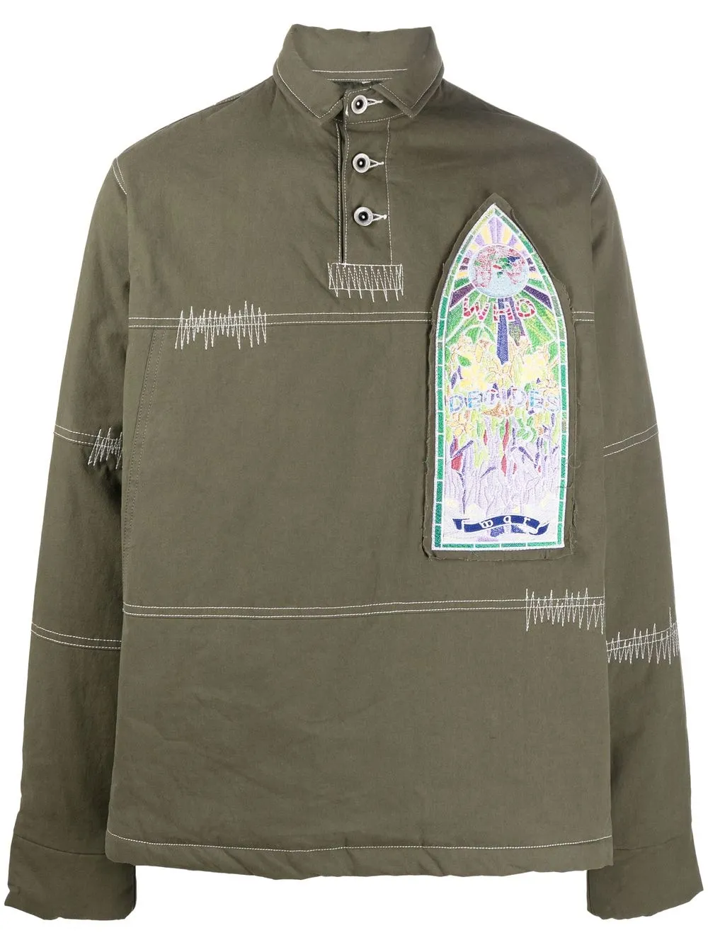 

Who Decides War chest-patch panelled jacket - Green