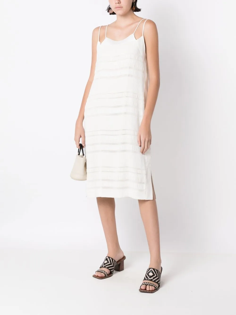 Alcaçuz Jurk met gekreukt-effect - Beige