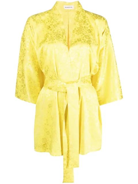 P.A.R.O.S.H. floral-jacquard tie-waist jacket