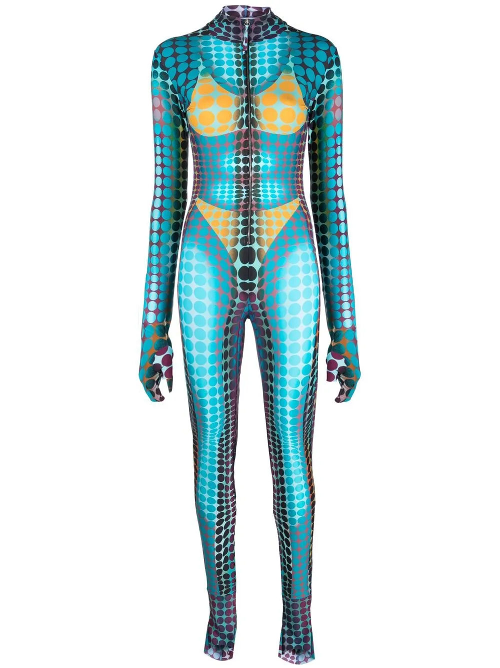

Jean Paul Gaultier The Blue dot-print jumpsuit