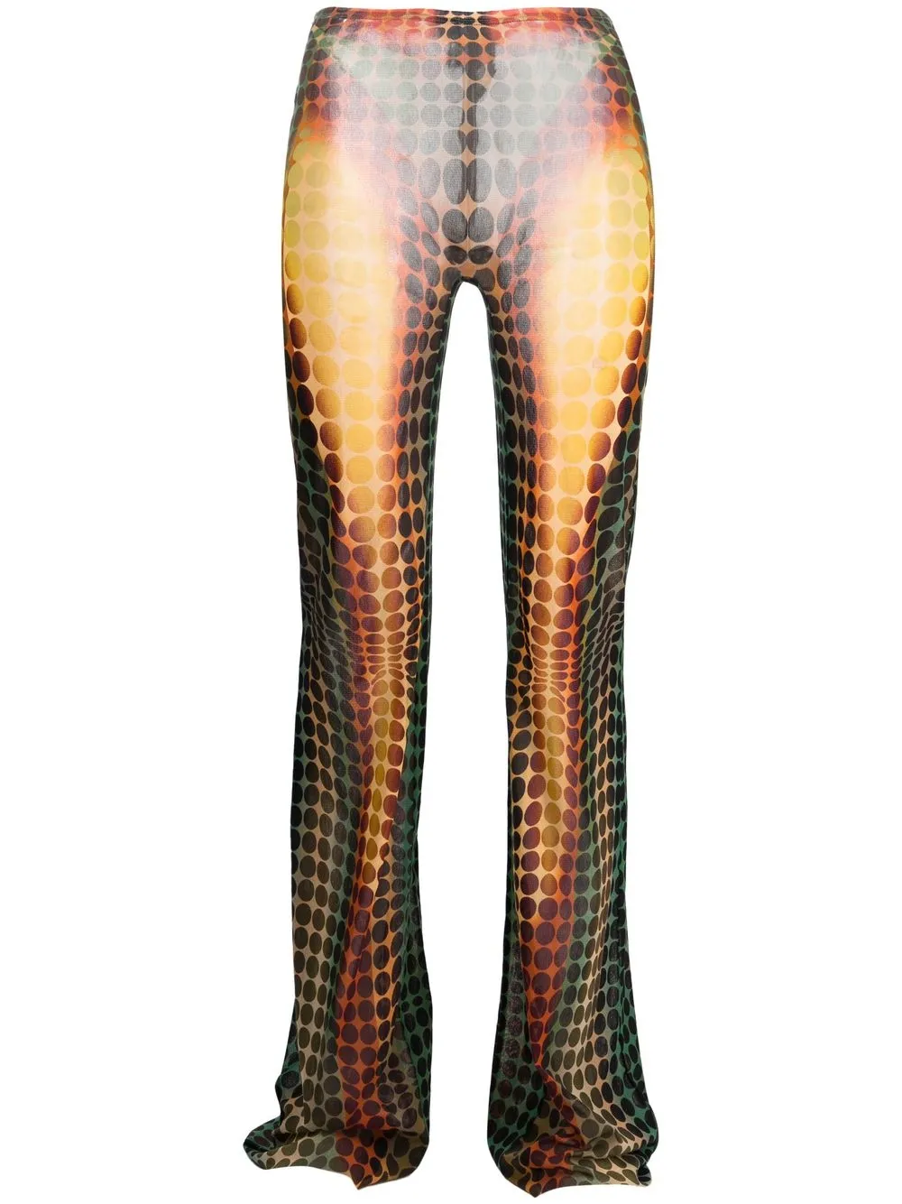 JEAN PAUL GAULTIER THE ORANGE DOT-PRINT LEGGINGS