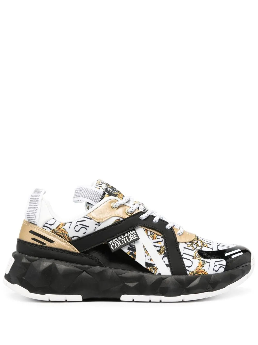 

Versace Jeans Couture tenis bajos Barocco con logo estampado - Negro