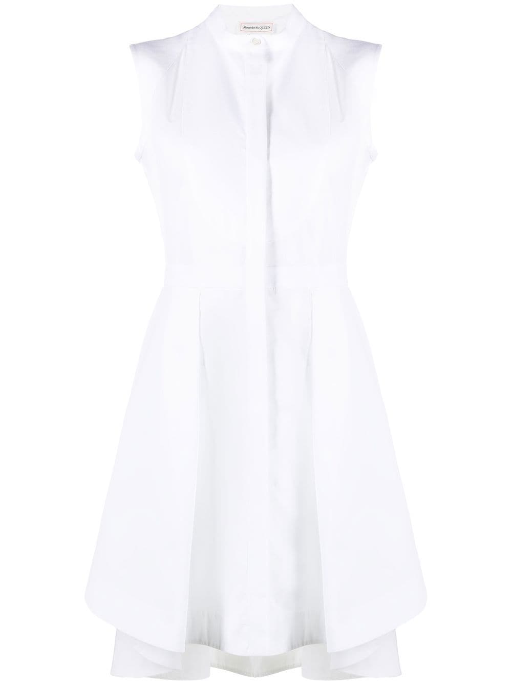 Alexander Mcqueen Sleeveless Short Dress In White