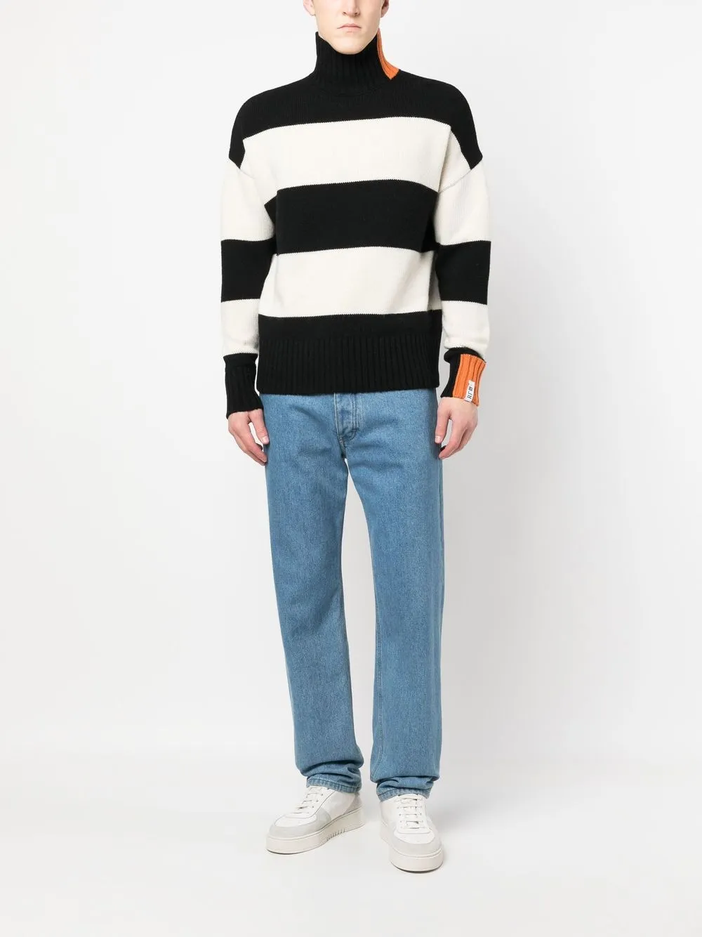 RIGHT FOR striped high-neck jumper | Knitted Sweaters | Image 2