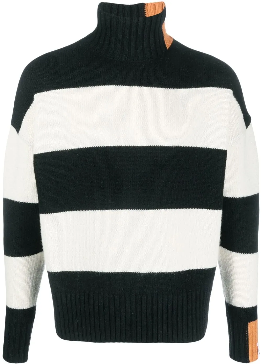 RIGHT FOR striped high-neck jumper | Black | Image 1
