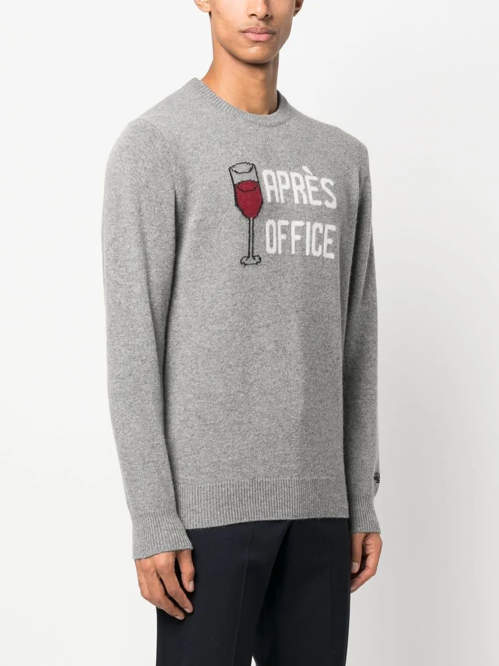 Mc2 Saint Barth Round Neck Sweater In Grey