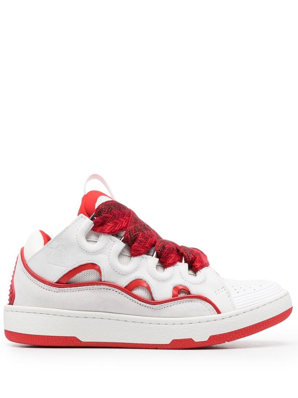 Image 1 of Lanvin Curb panelled lace-up sneakers