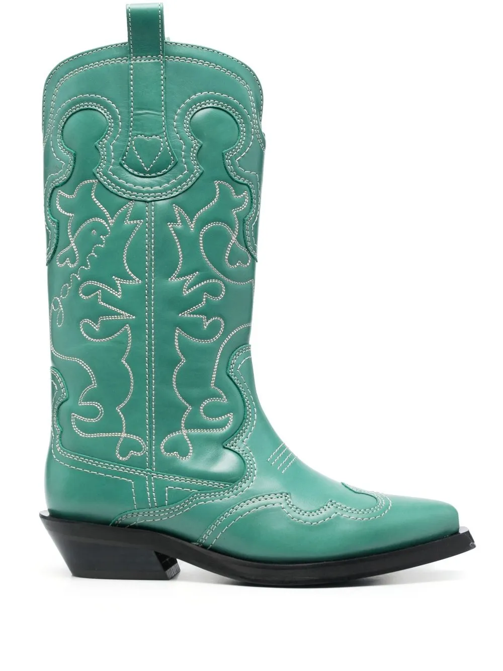 

GANNI botas estilo western bordadas - Verde