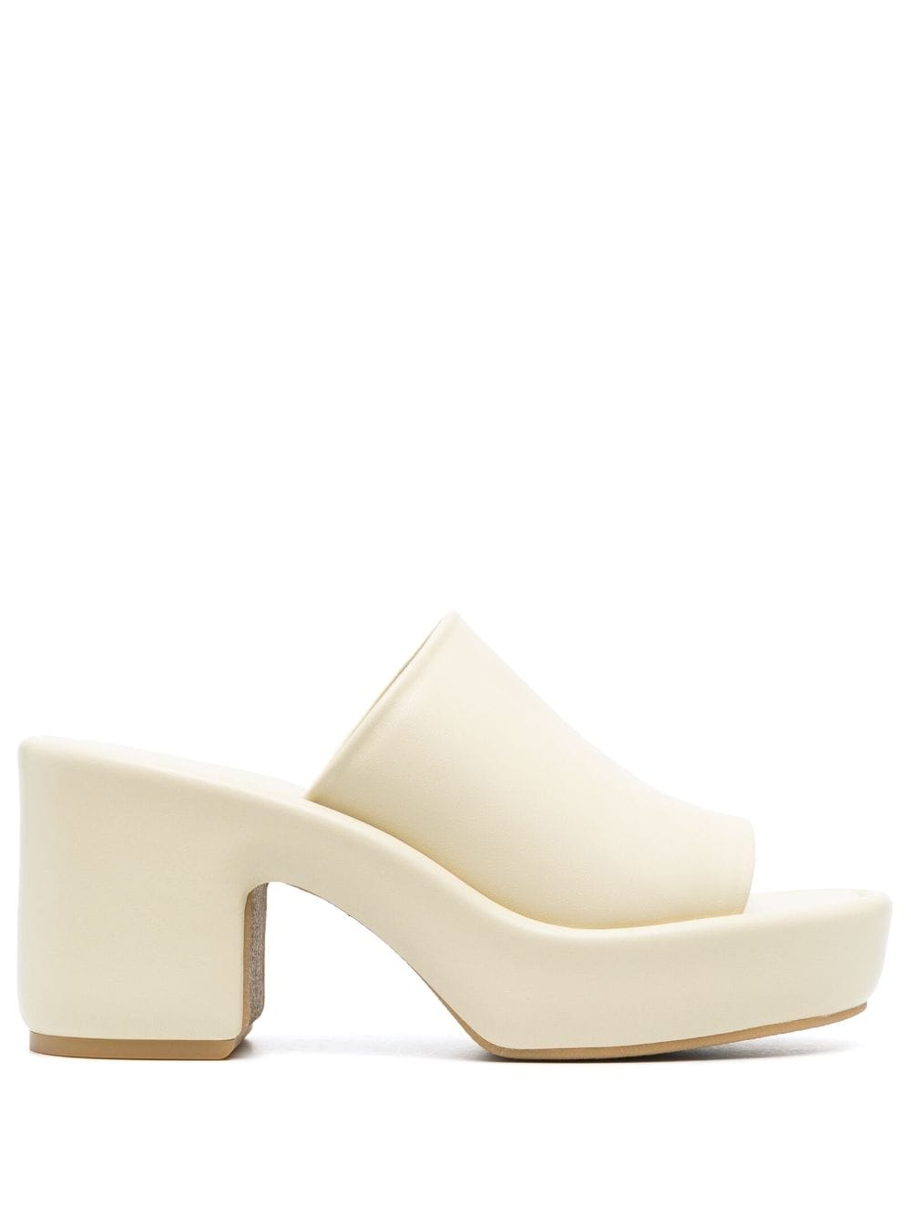 Clergerie Open-toe Platform Leather Mules In Yellow