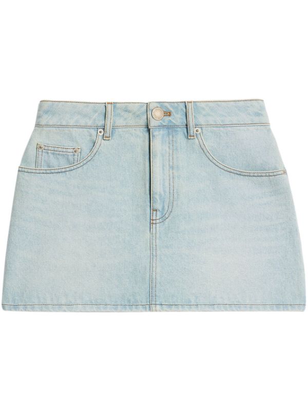 Mid-length skirt Louis Vuitton Blue size 34 FR in Denim - Jeans
