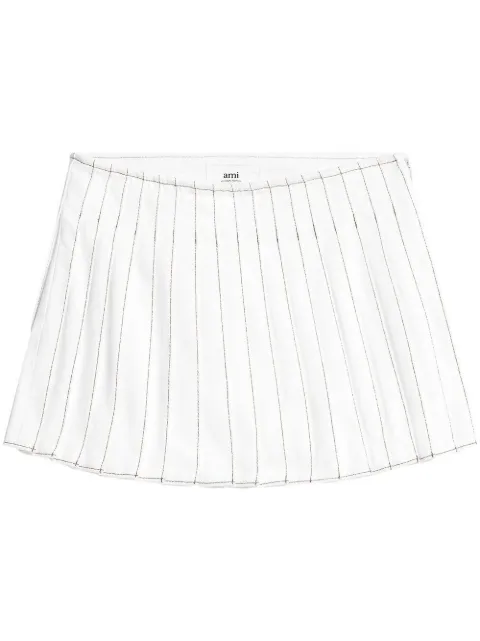 AMI Paris high-waisted pleated mini skirt