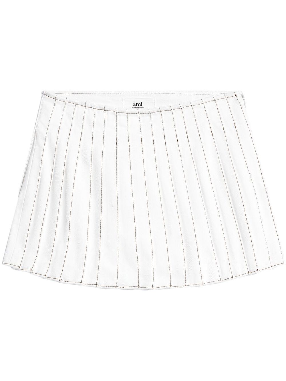 Ami Alexandre Mattiussi Pleated Skirt In White | ModeSens