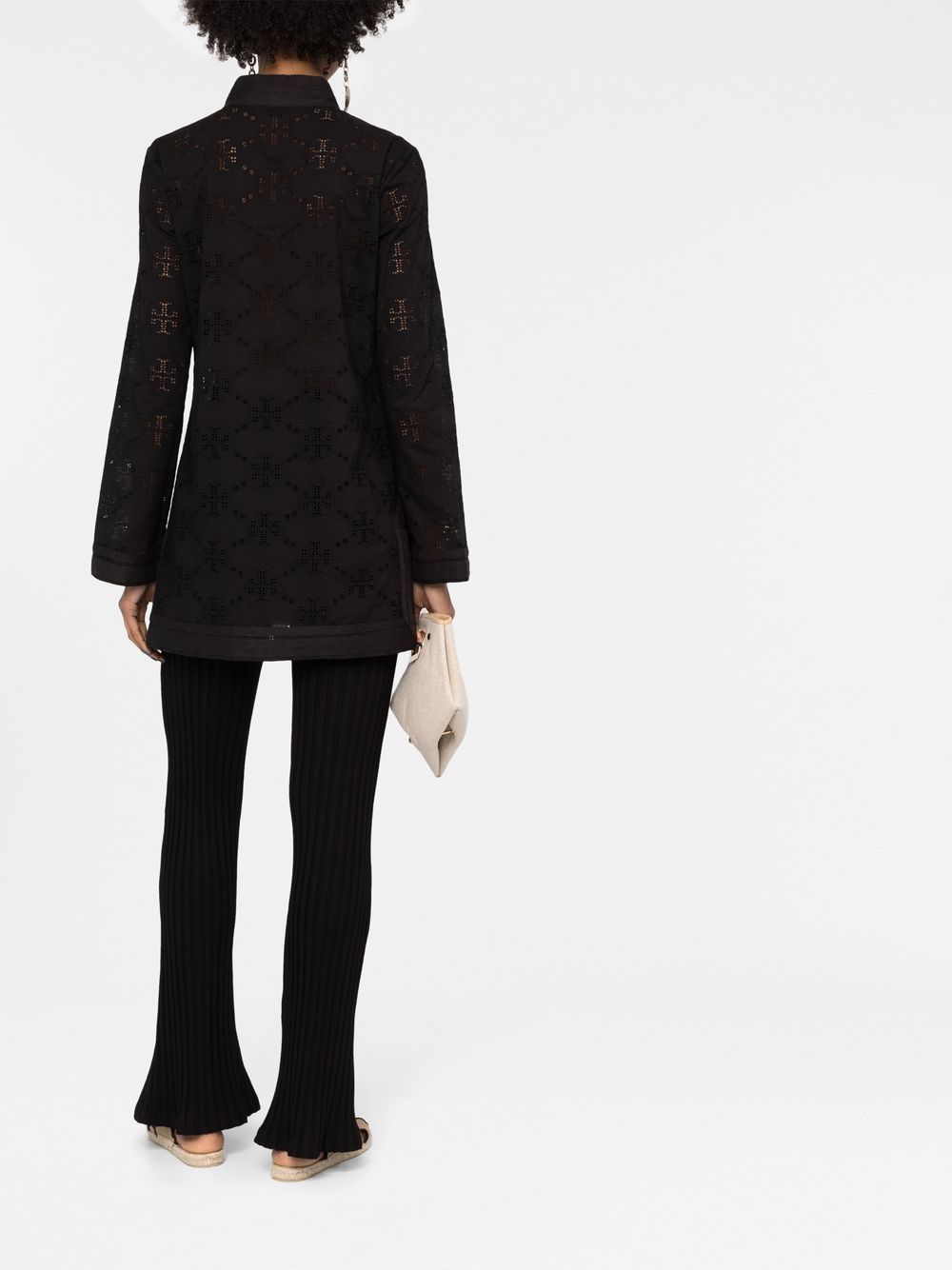 Shop Tory Burch Tory Broderie Anglaise Tunic In 黑色