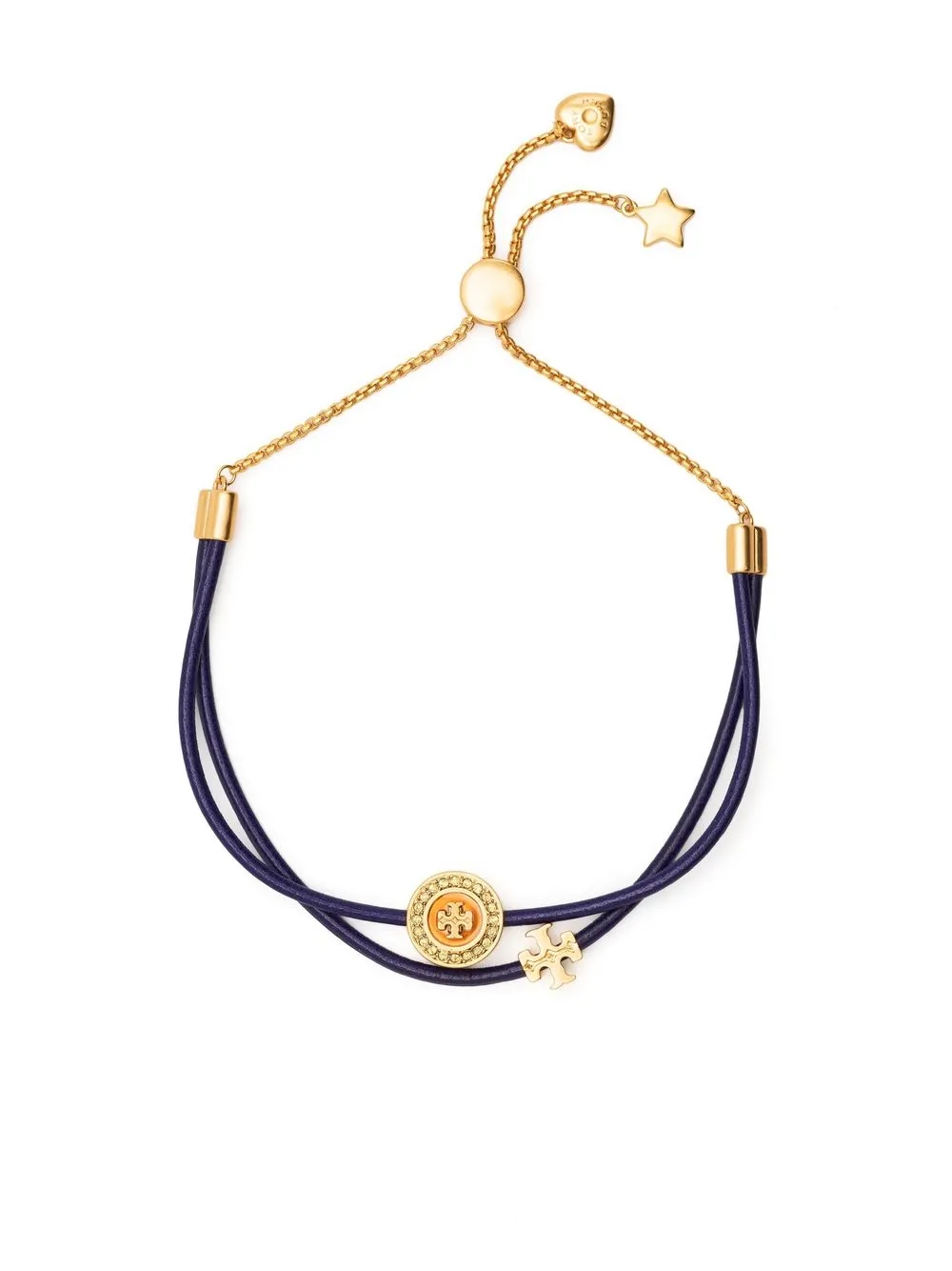 

Tory Burch logo-charm drawstring bracelet - Purple