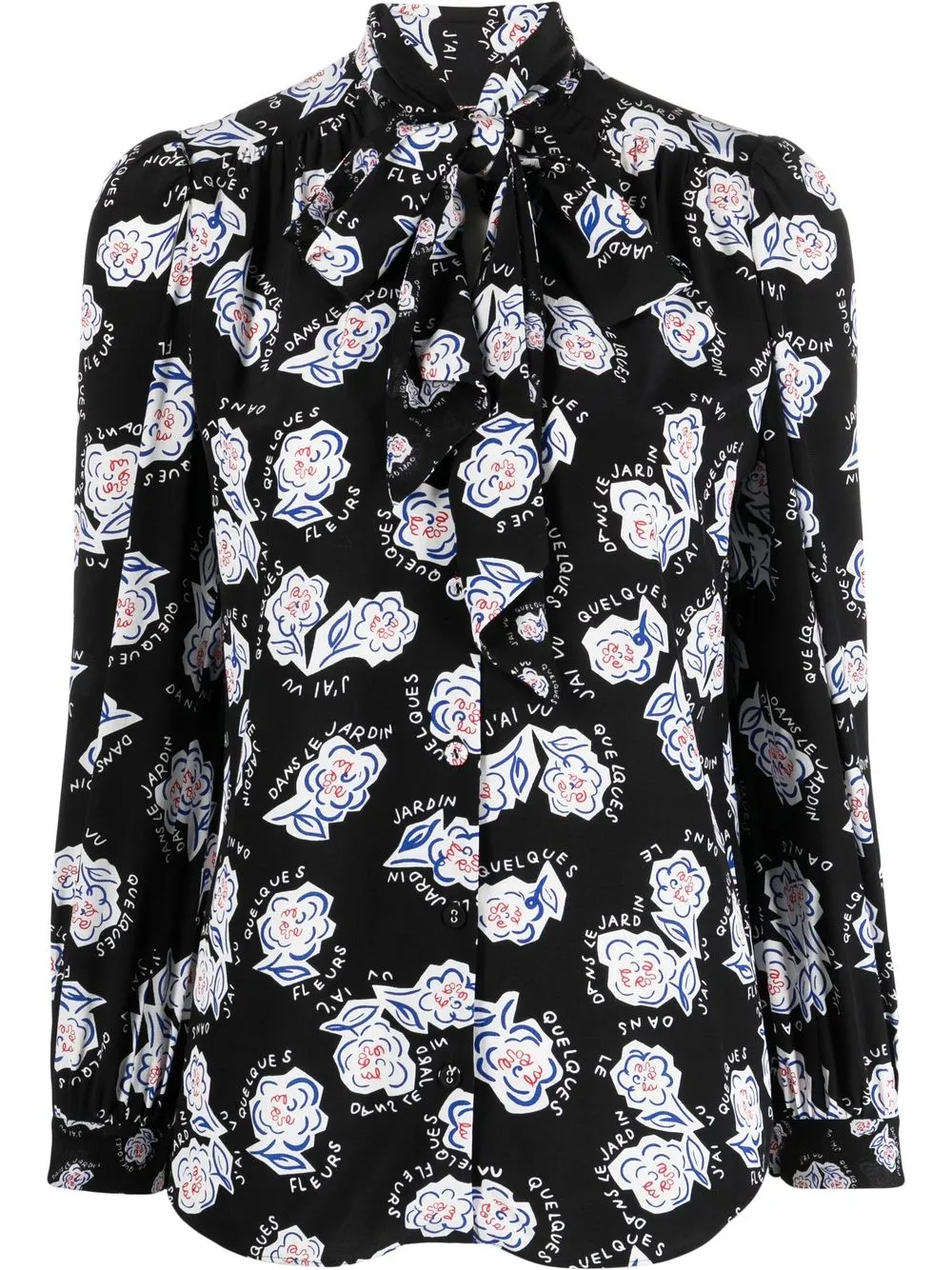 

DVF Diane von Furstenberg blusa con estampado floral - Negro