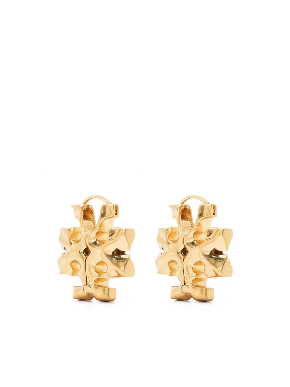 

Tory Burch Double-T plaque earrings - Gold