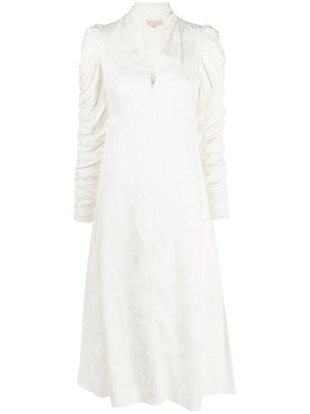 

byTiMo vestido midi drapeado - Blanco