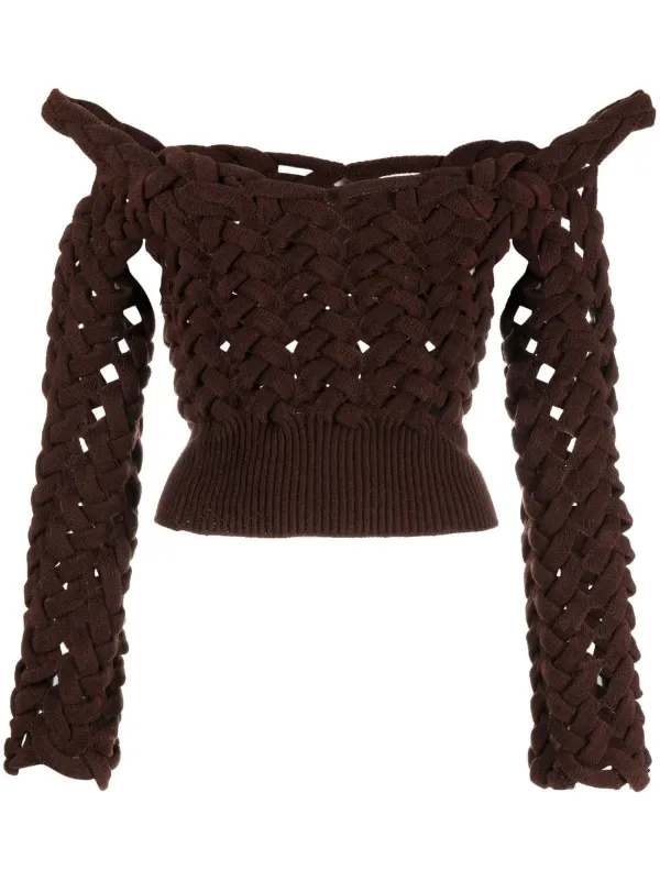 Isa Boulder Interwoven cold-shoulder Jumper - Farfetch