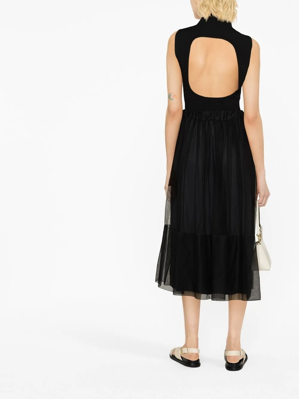 Shop Fabiana Filippi Drawstring Midi Skirt In Black