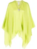 Fabiana Filippi bead-embellished fringed cape - Green