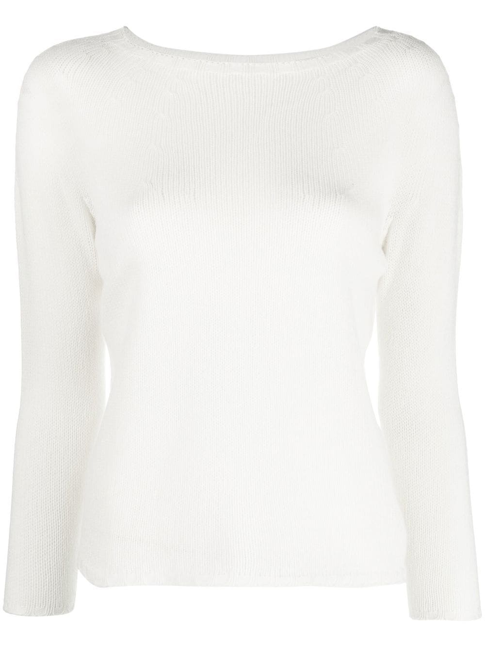 Shop Fabiana Filippi Ribbed-knit Cashmere Jumper In White