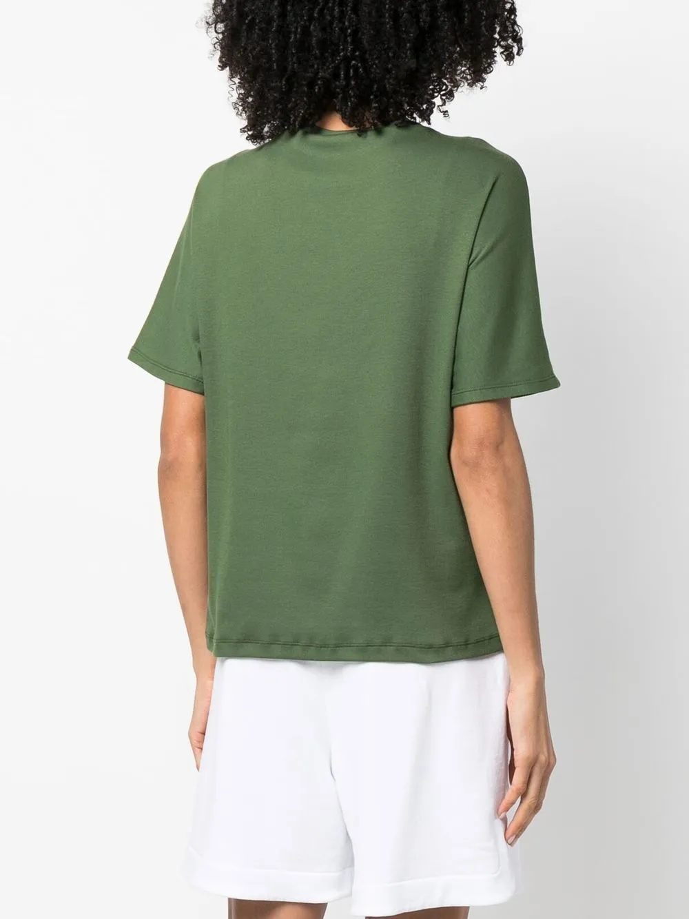 Fabiana Filippi Bead-embellished Short-sleeve T-shirt In Green