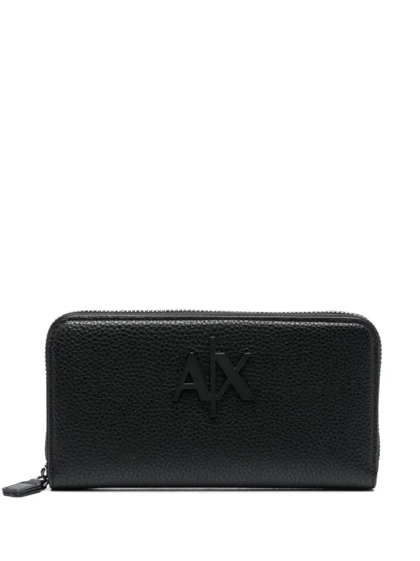 Armani Exchange logo plaque faux leather Purse Farfetch