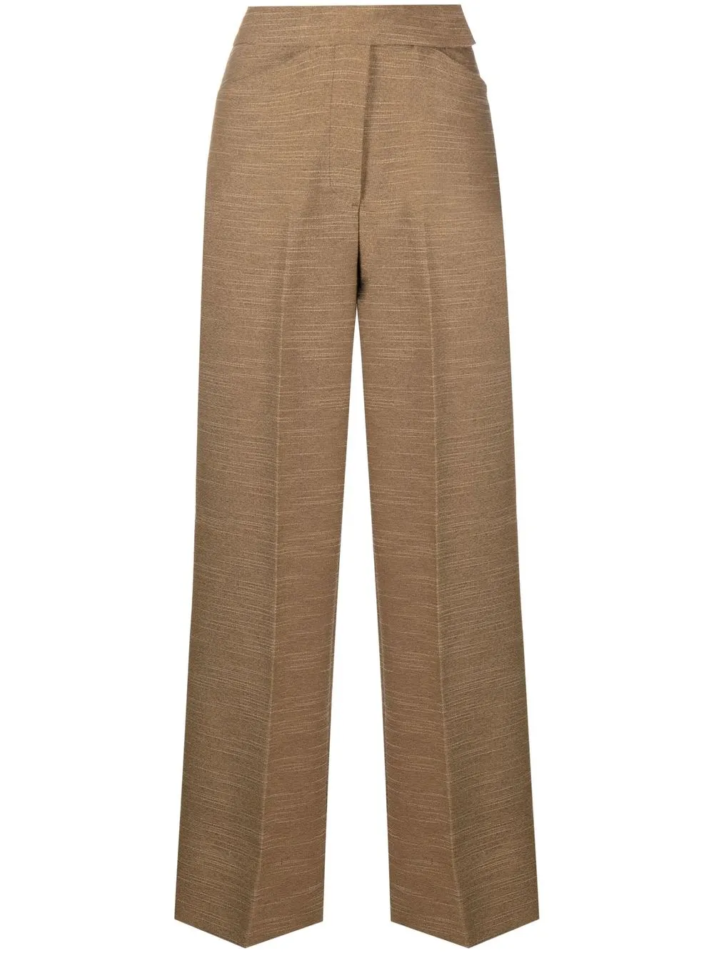 

GANNI mid-rise wide-leg trousers - Brown