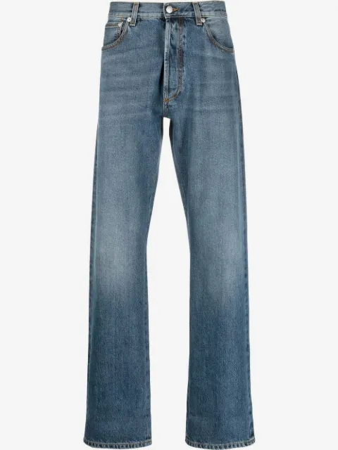 Alexander McQueen turn-up cuff straight-leg jeans