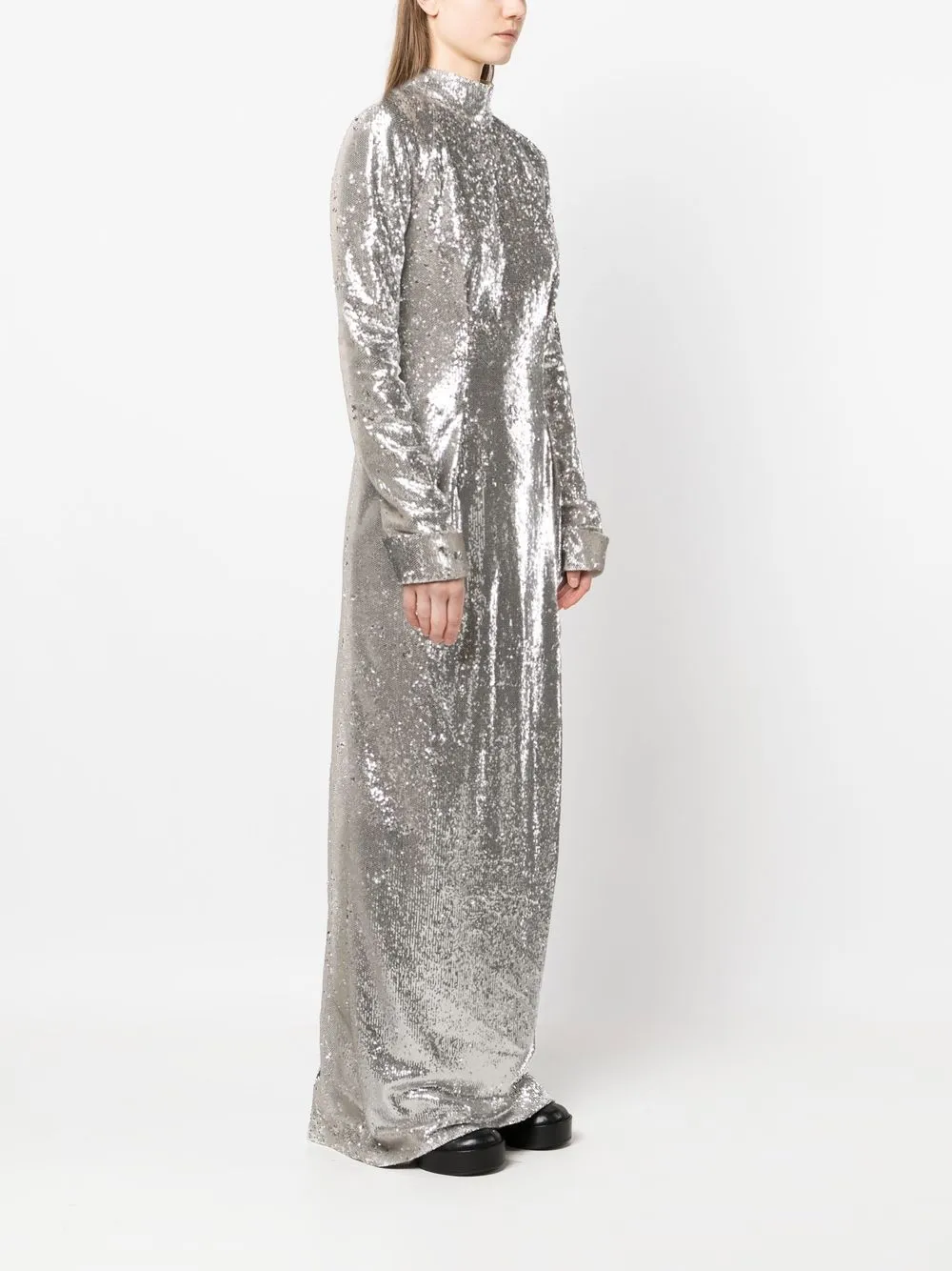Givenchy Open-back Sequin Gown In Metallic